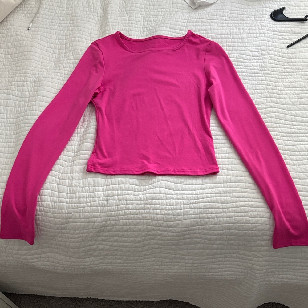 SHEIN Fuchsia Long Sleeve Blouse